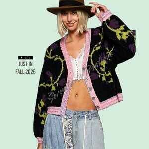 POL Brand New Release Super Oversized Uber Soft Long Sleeve Button Up Cardigan